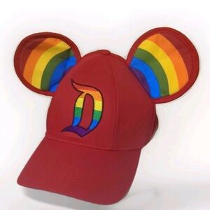 Mickey Mouse Disney Hat Rainbow Ears Licensed Baseball Style Cap Adjustable NWT
